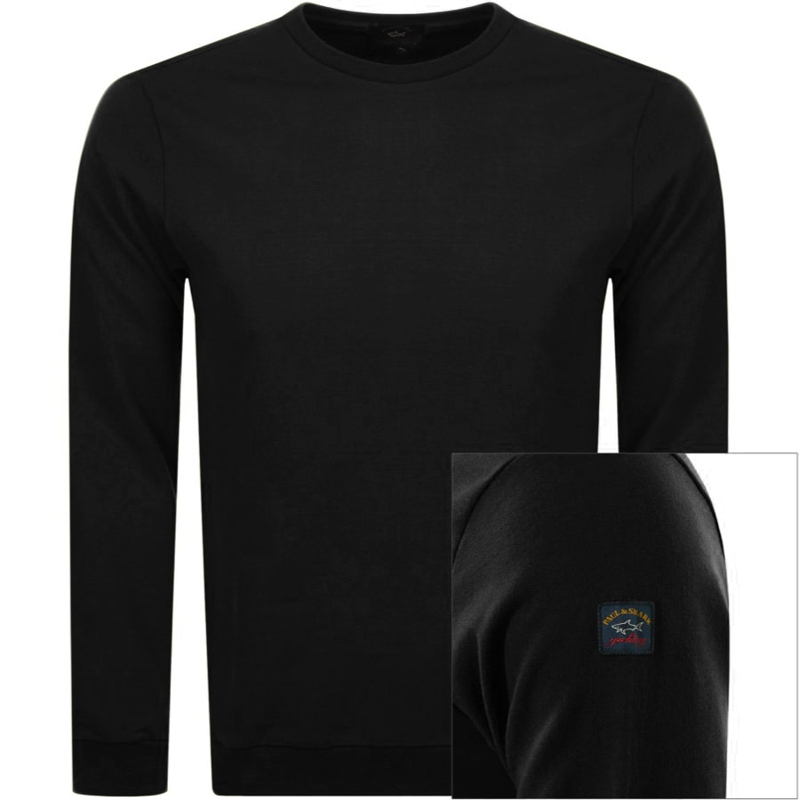 Alternative Image for ProductPaul And Shark Crew Neck Logo Sweatshirt Black1